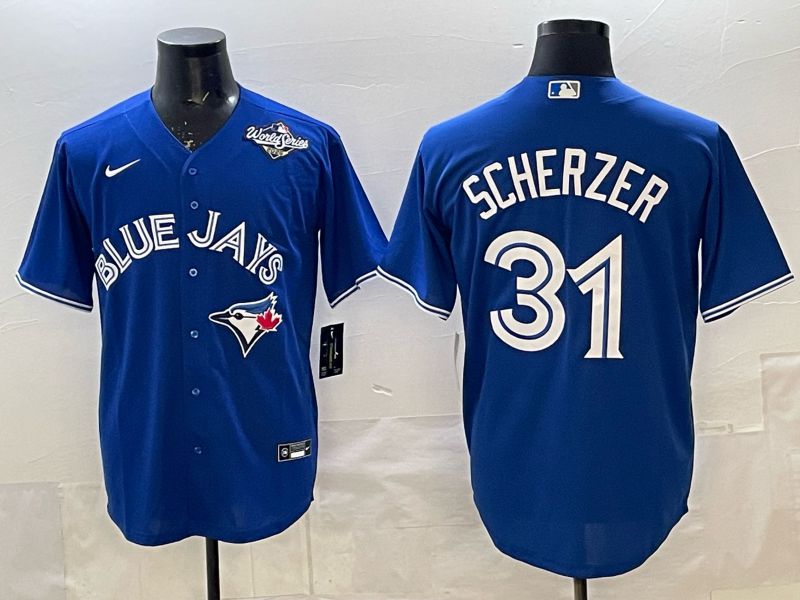 Men 2025 Toronto Blue Jays #31 Scherzer blue Game Nike MLB Jersey style 03